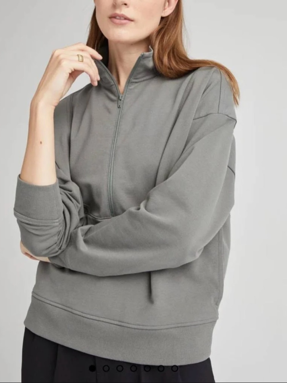 RICHER POORER Terry half zip pullover NWT